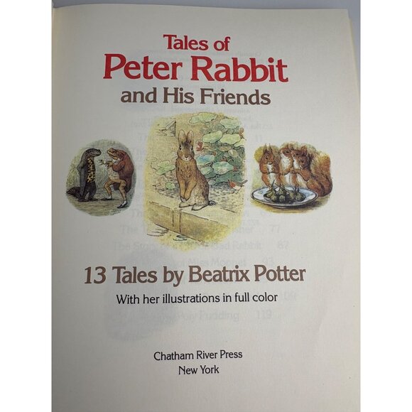Tales Of Peter Rabbit & His Friends Hardcover Beatrix Potter 1984 Chatham VTG - Picture 10 of 14